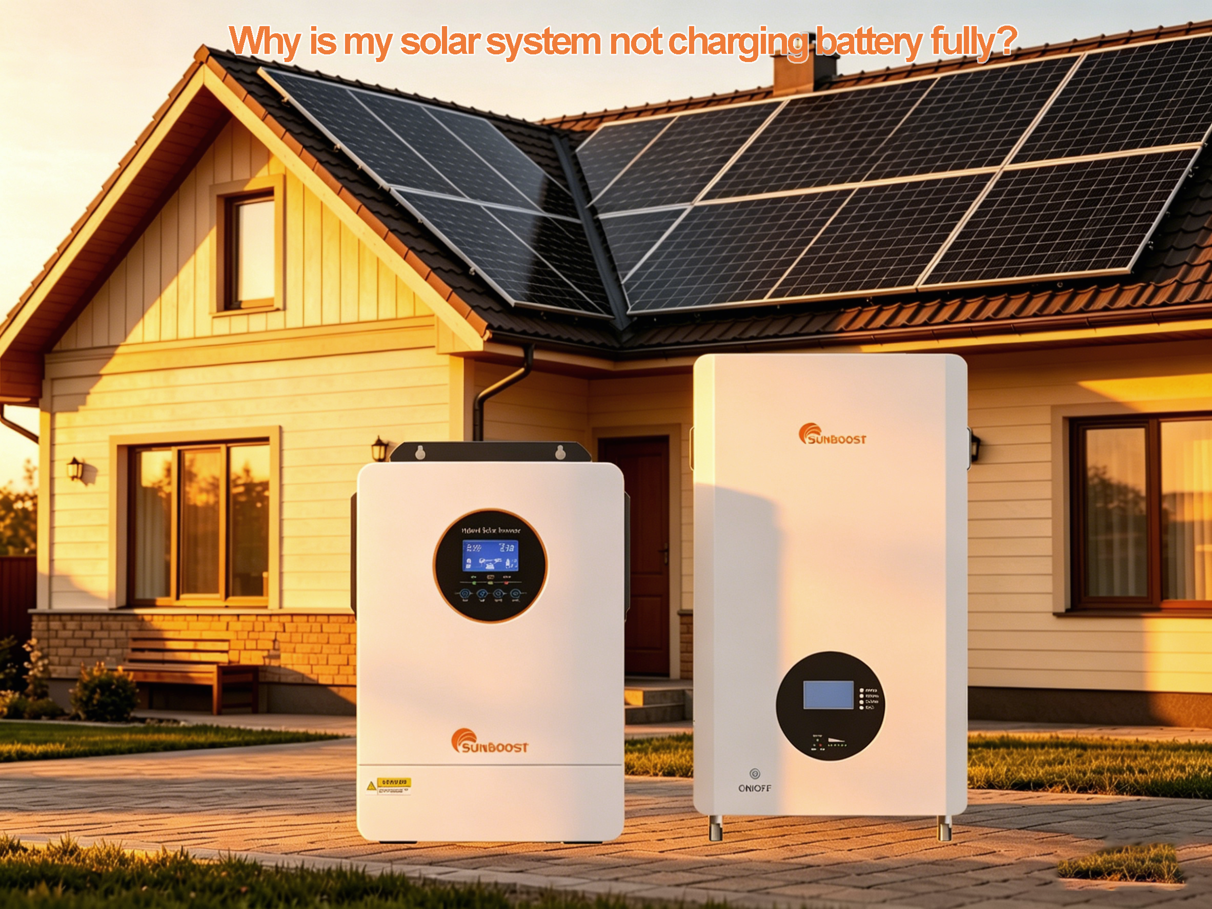 Why is my solar system not charging battery fully?