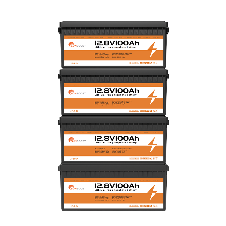 Sunboost Lifepo4 Battery 12.8V 100Ah 150Ah 200Ah Lithium Solar Battery 12v Deep Cycle 12.8V Solar Lon Pack With Bms