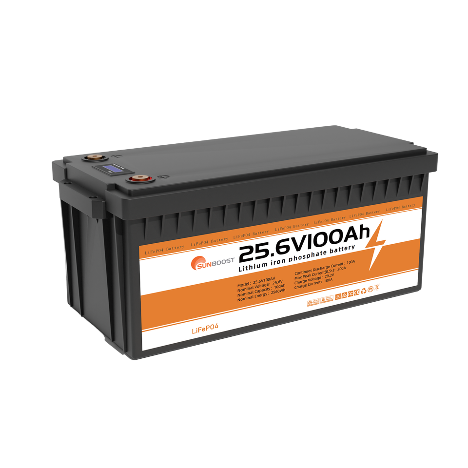 Sunboost Solar Battery 25.6V 50Ah 100Ah 150Ah 200Ah Solar Battery Storage 24V for Home Use Battery Pack