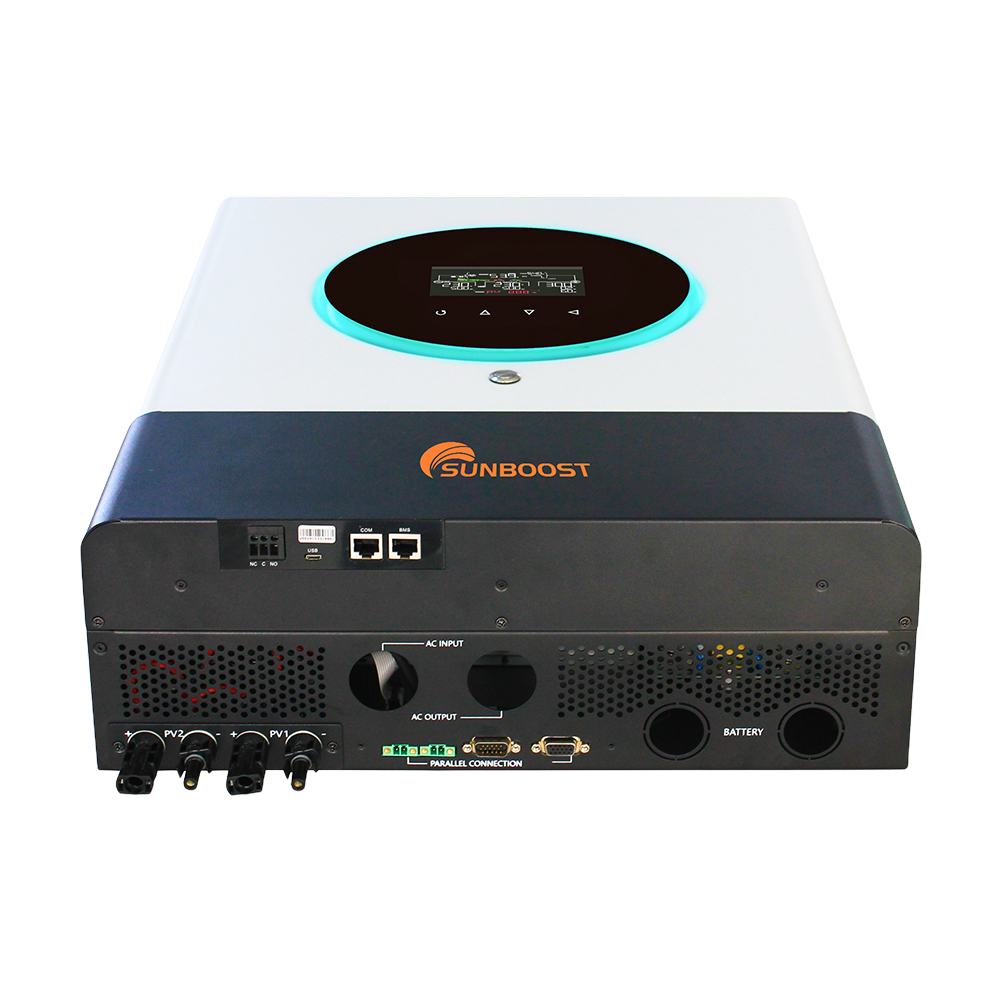 Sunboost 8KW 11KW Hybrid Solar Power Inverter Parallel 6pcs Inverter Built-In Wifi Large Color Lcd Touch Screen Solar Inverter