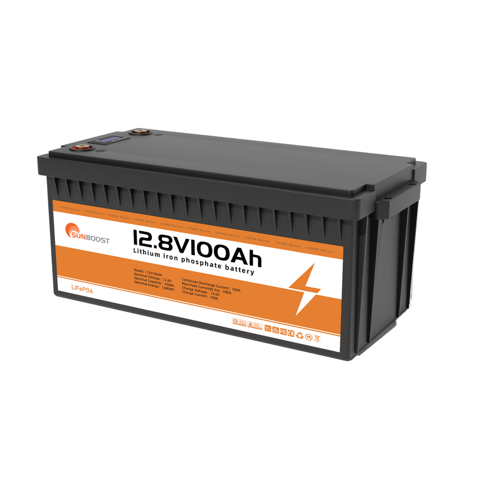 Sunboost Lifepo4 Battery 12.8V 100Ah 150Ah 200Ah Lithium Solar Battery 12v Deep Cycle 12.8V Solar Lon Pack With Bms