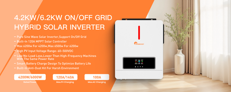Pure Sine Wave Solar Inverter with On/Off-Grid Functionality