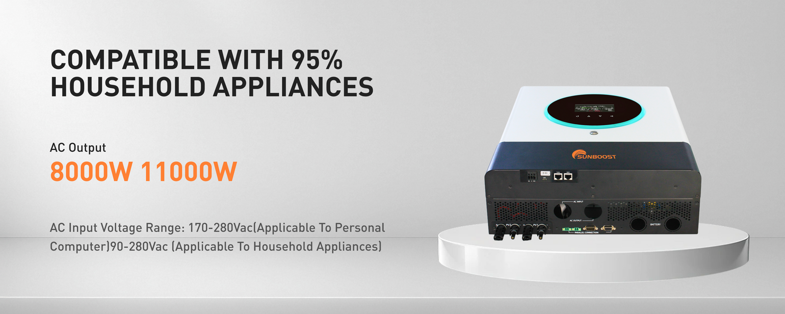 Wide PV Input Voltage Range (90-450 VDC)