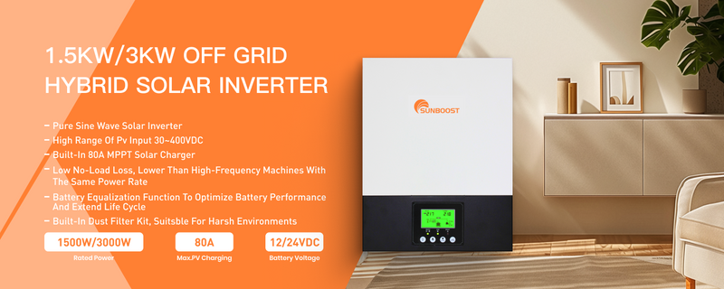 Off Grid Hybrid Solar Inverter 1.5KW 3KW