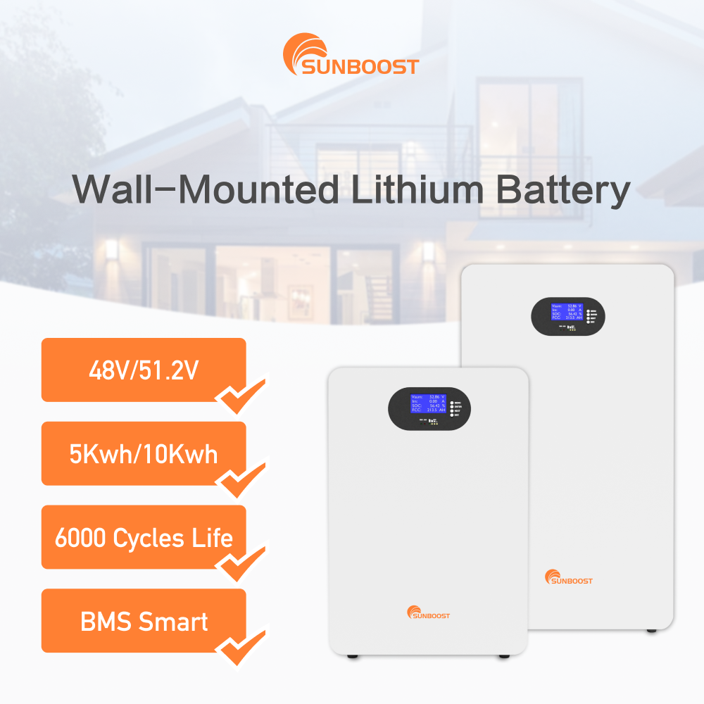 Sunboost Solar Lithium Battery 48V 51.2V 100Ah 200Ah Home Energy Storage System Volt 100Ah Lithium Solar Energy Storage Battery Lifepo4 48v Battery
