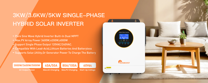 Single Phase Hybrid Solar Inverter 3KW 3.6KW 5KW